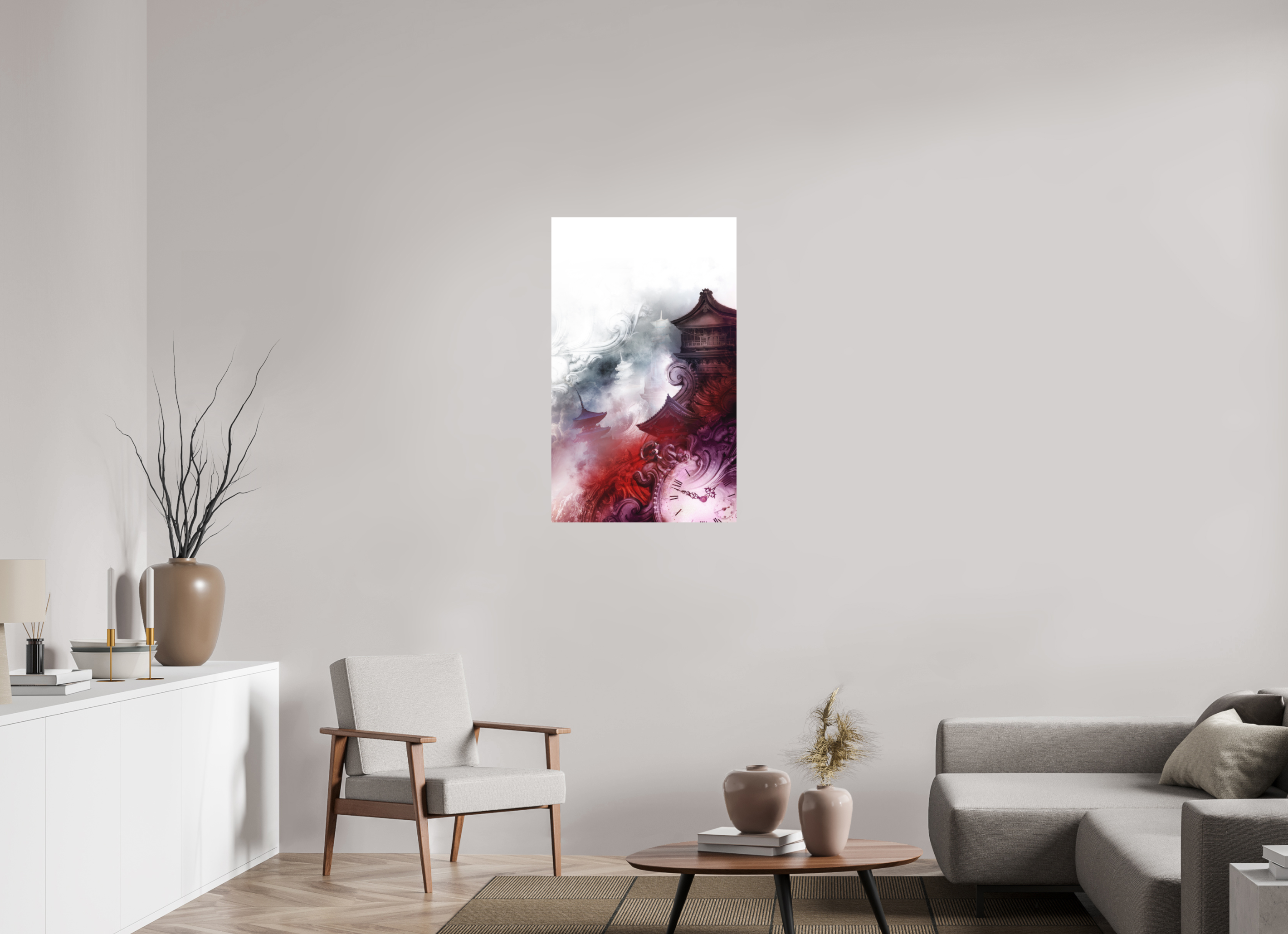 60 x 98,9 cm, Plaque Forex La Passe-miroir, la tempête des échos