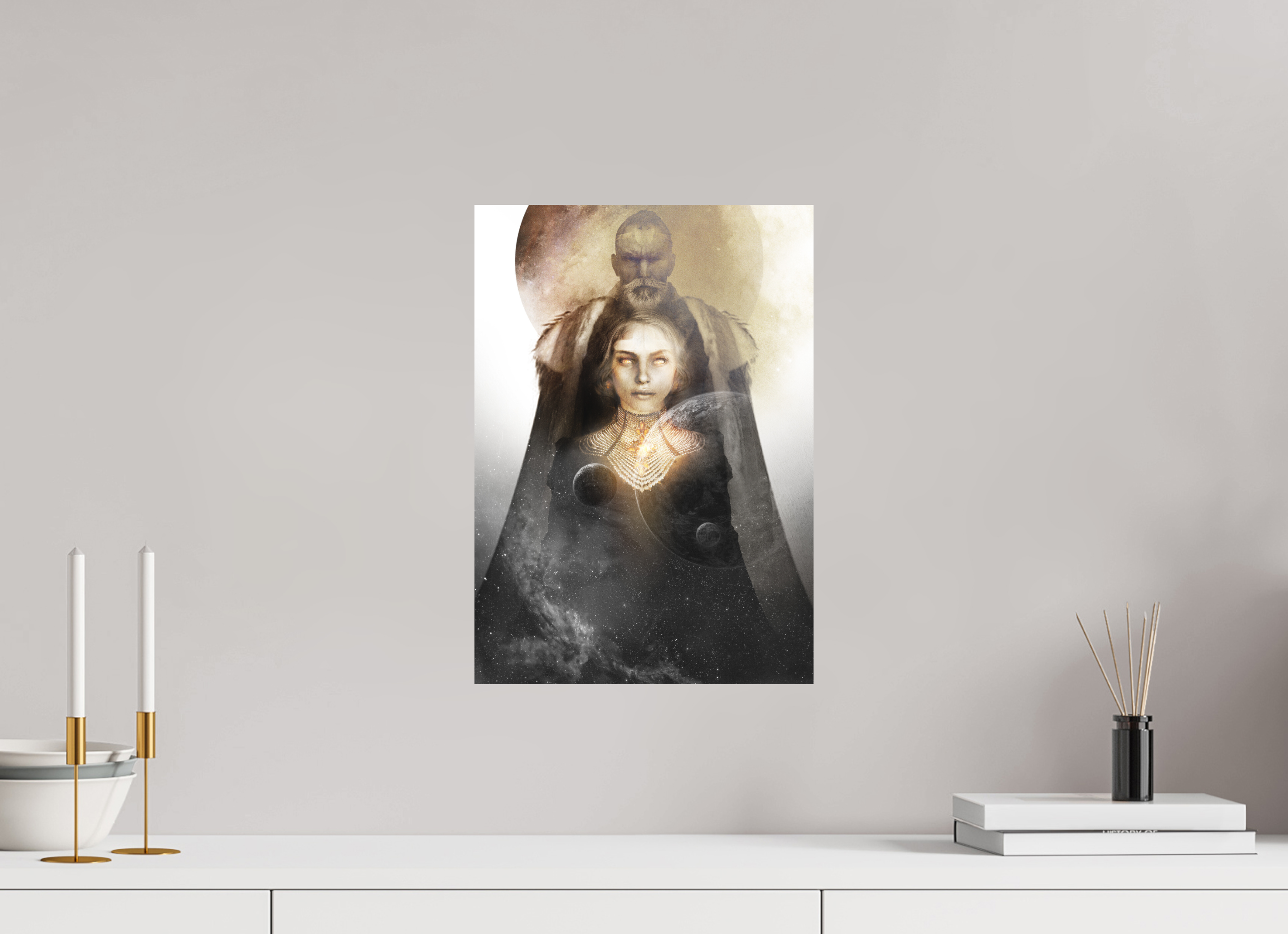 30 x 42,4 cm, Hahnemuhle Dune - L'empereur Padishah et la Princesse Irulan