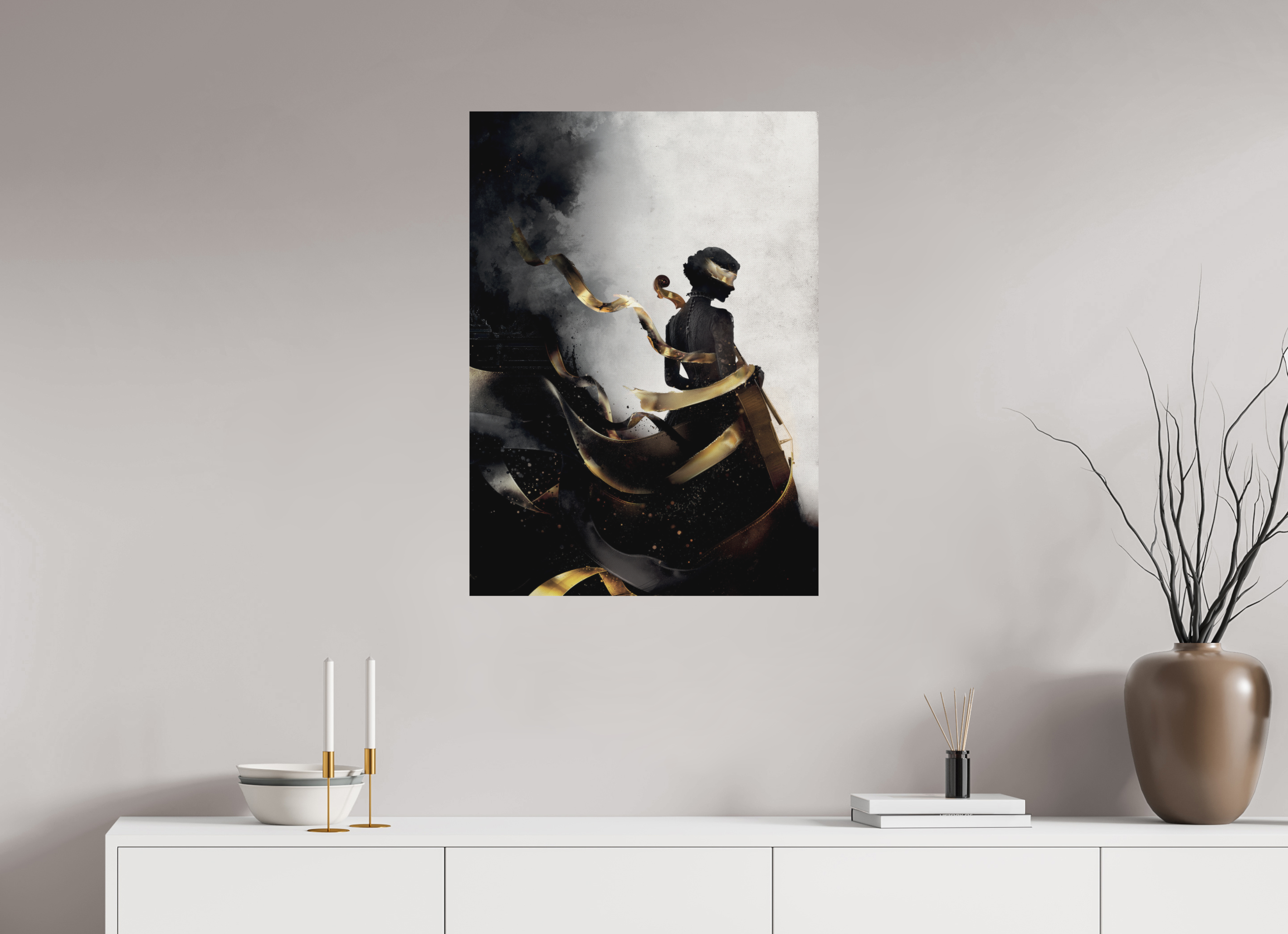 60 x 83,3 cm, Forex L'Ombre et le Musicien