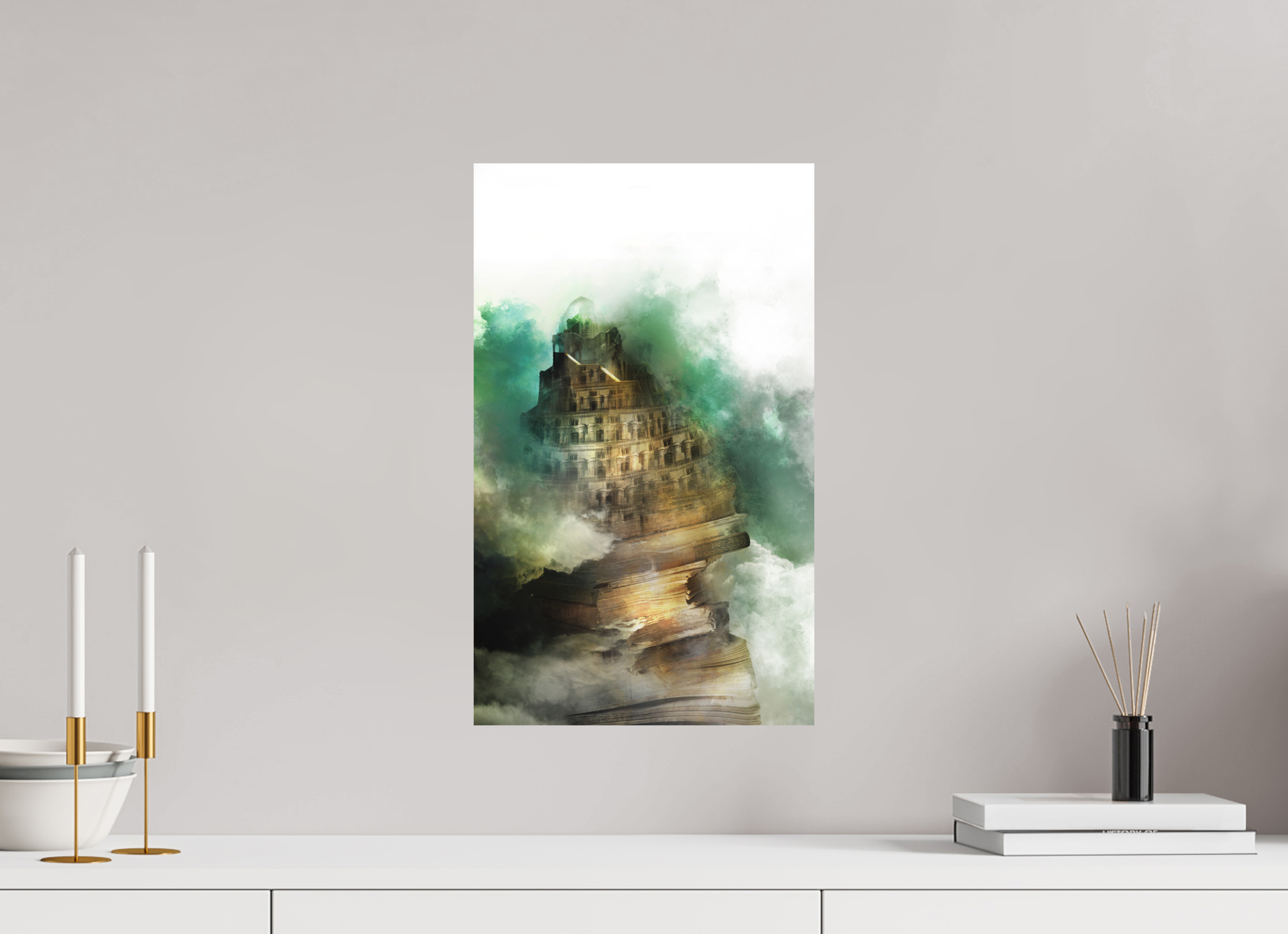 30 x 49,5 cm, Plaque Forex La Passe-miroir, la mémoire de Babel