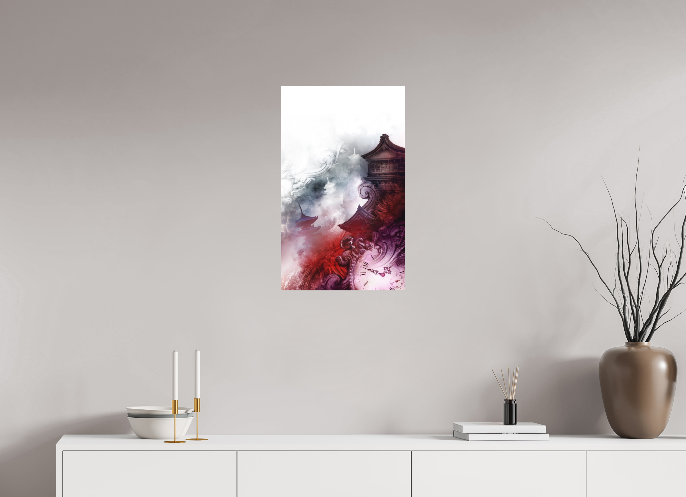 40 x 66 cm, Plaque Forex La Passe-miroir, la tempête des échos