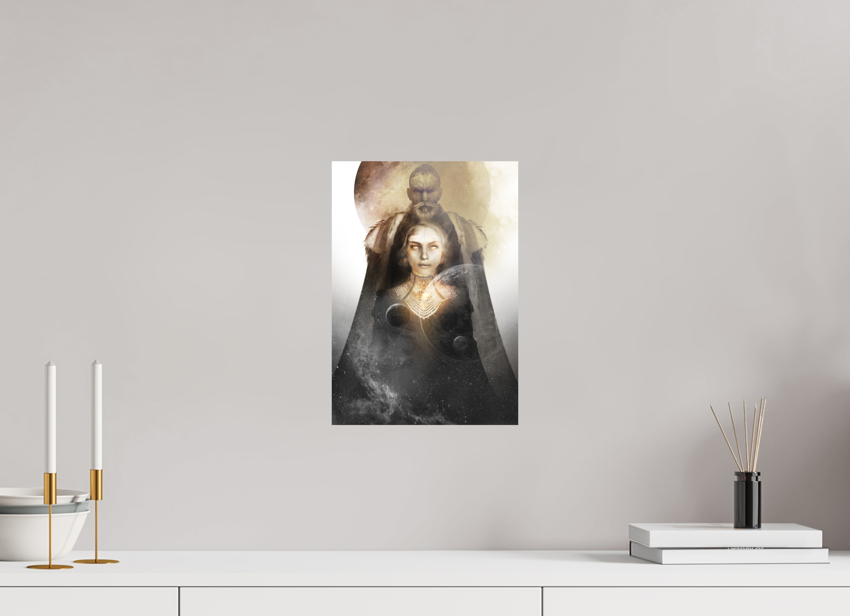 25 x 35,4 cm, Hahnemuhle Dune - L'empereur Padishah et la Princesse Irulan