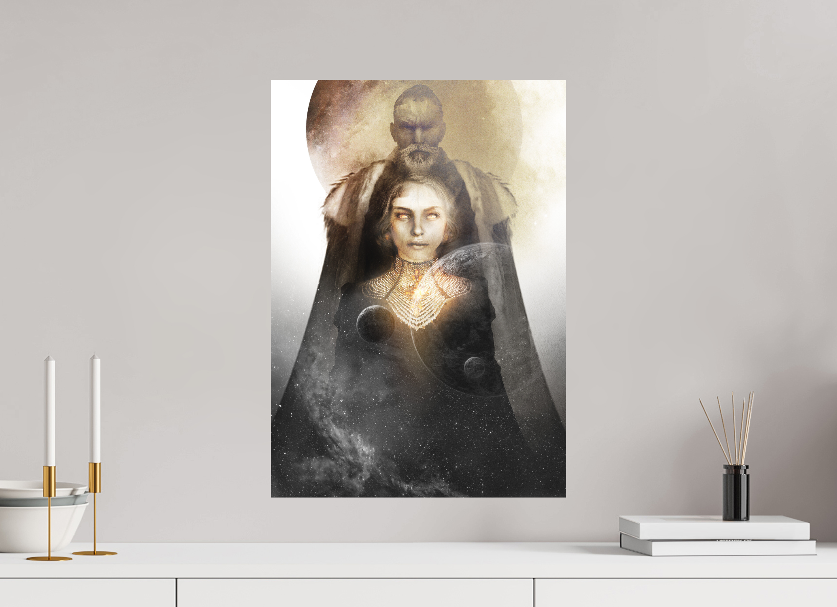 40 x 56,6 cm, Forex Dune - L'empereur Padishah et la Princesse Irulan