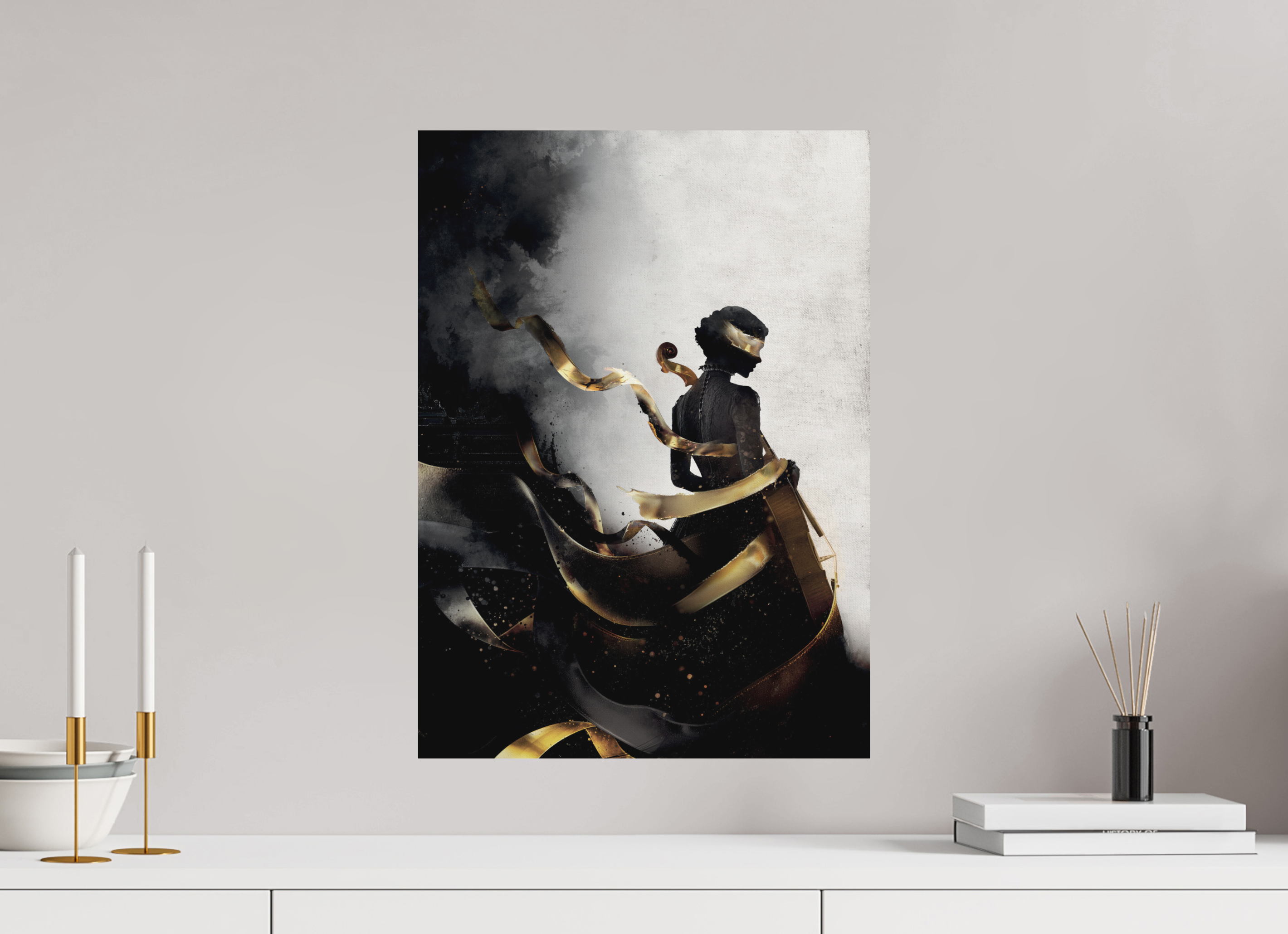 40 x 55,6 cm, Hahnemuhle L'Ombre et le Musicien