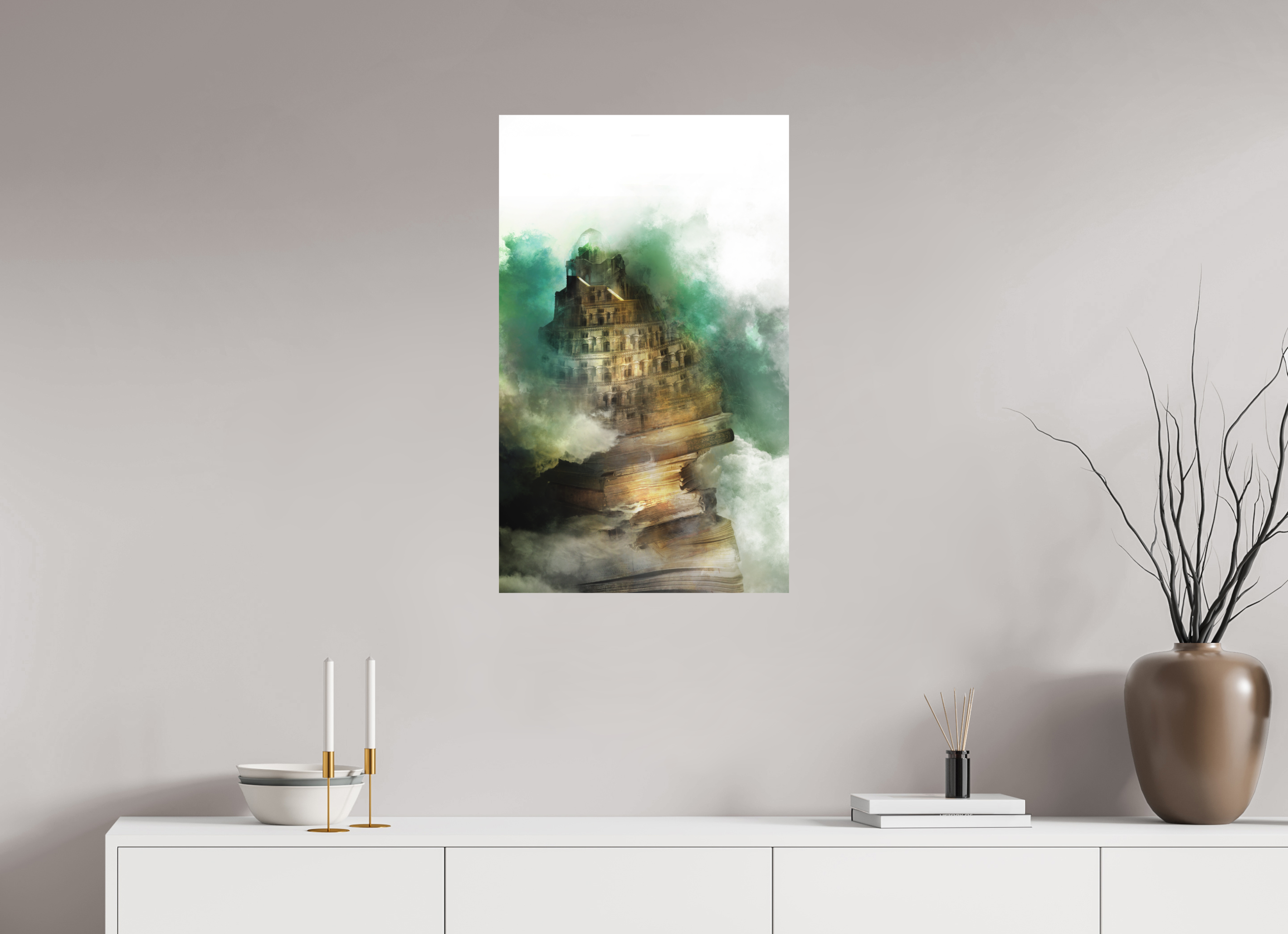 50 x 82,4 cm, Papier Hahnemuhle La Passe-miroir, la mémoire de Babel