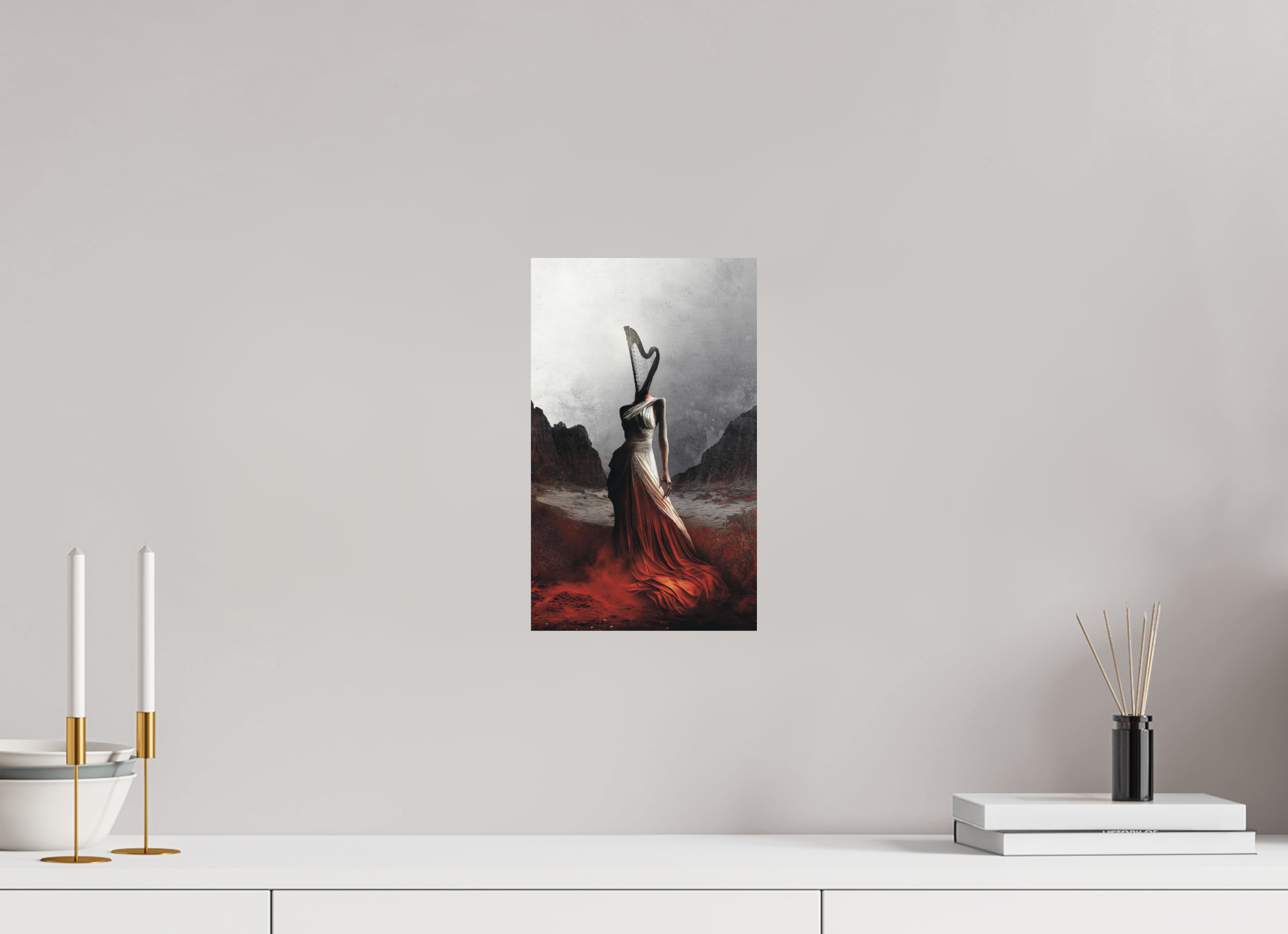 20 x 33 cm, Hahnemuhle La Harpiste des Terres Rouges