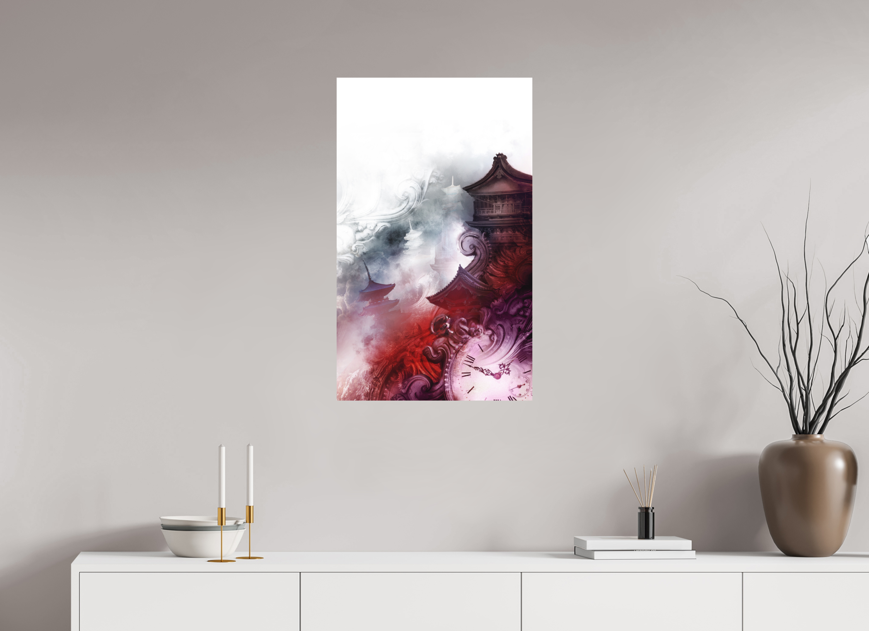 50 x 82,4 cm, Papier Hahnemuhle La Passe-miroir, la tempête des échos