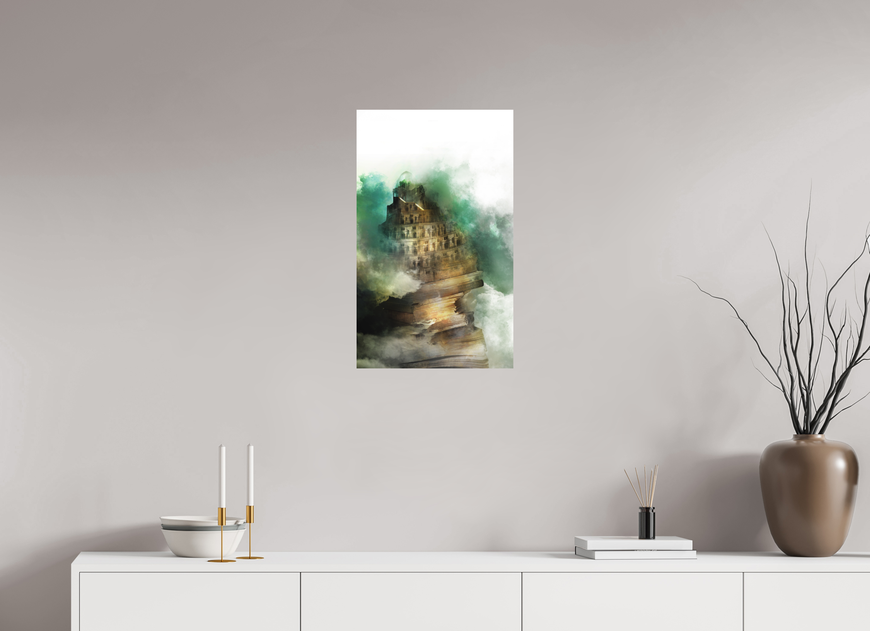 40 x 66 cm, Papier Hahnemuhle La Passe-miroir, la mémoire de Babel