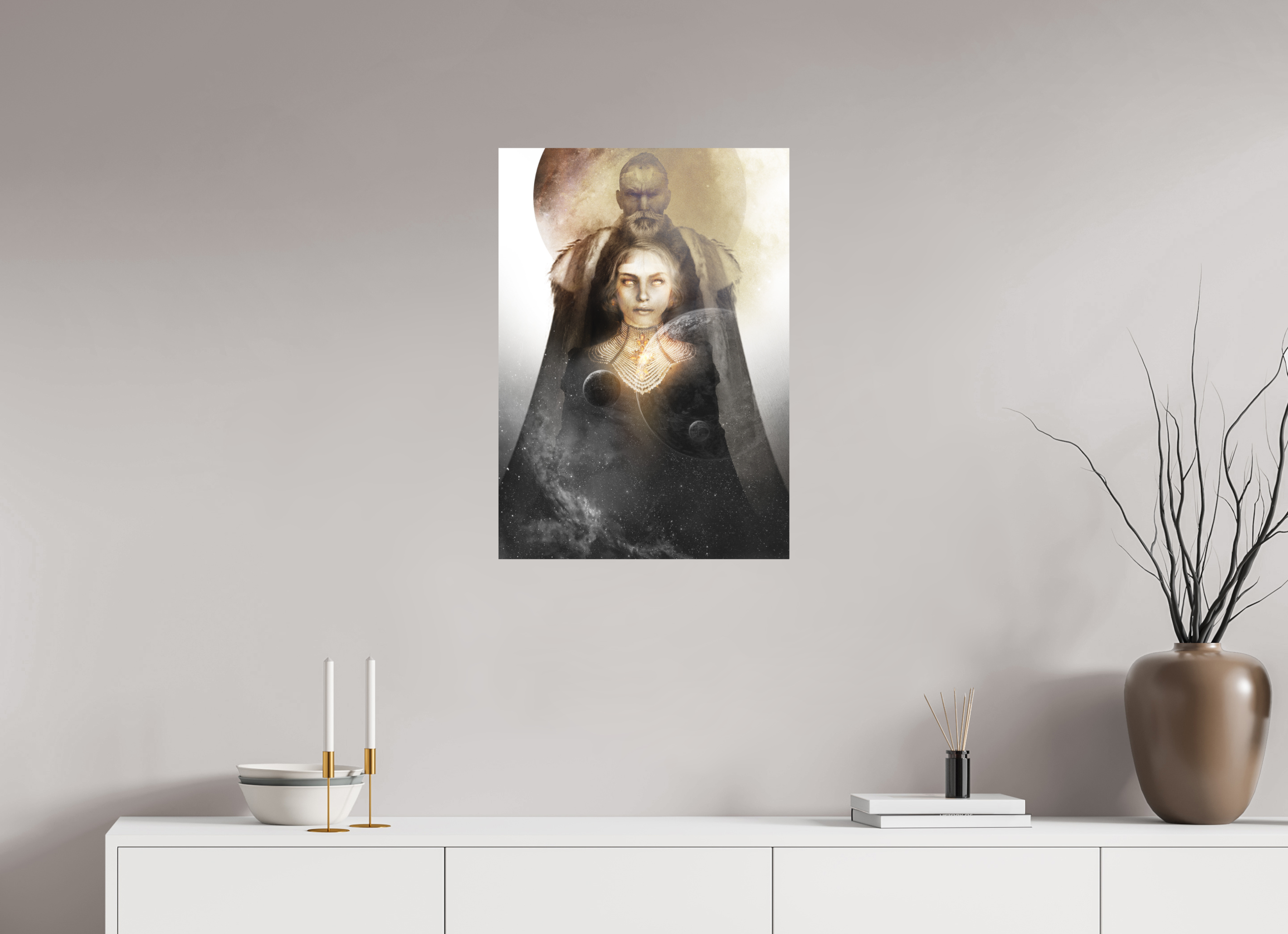 50 x 70,7 cm, Forex Dune - L'empereur Padishah et la Princesse Irulan