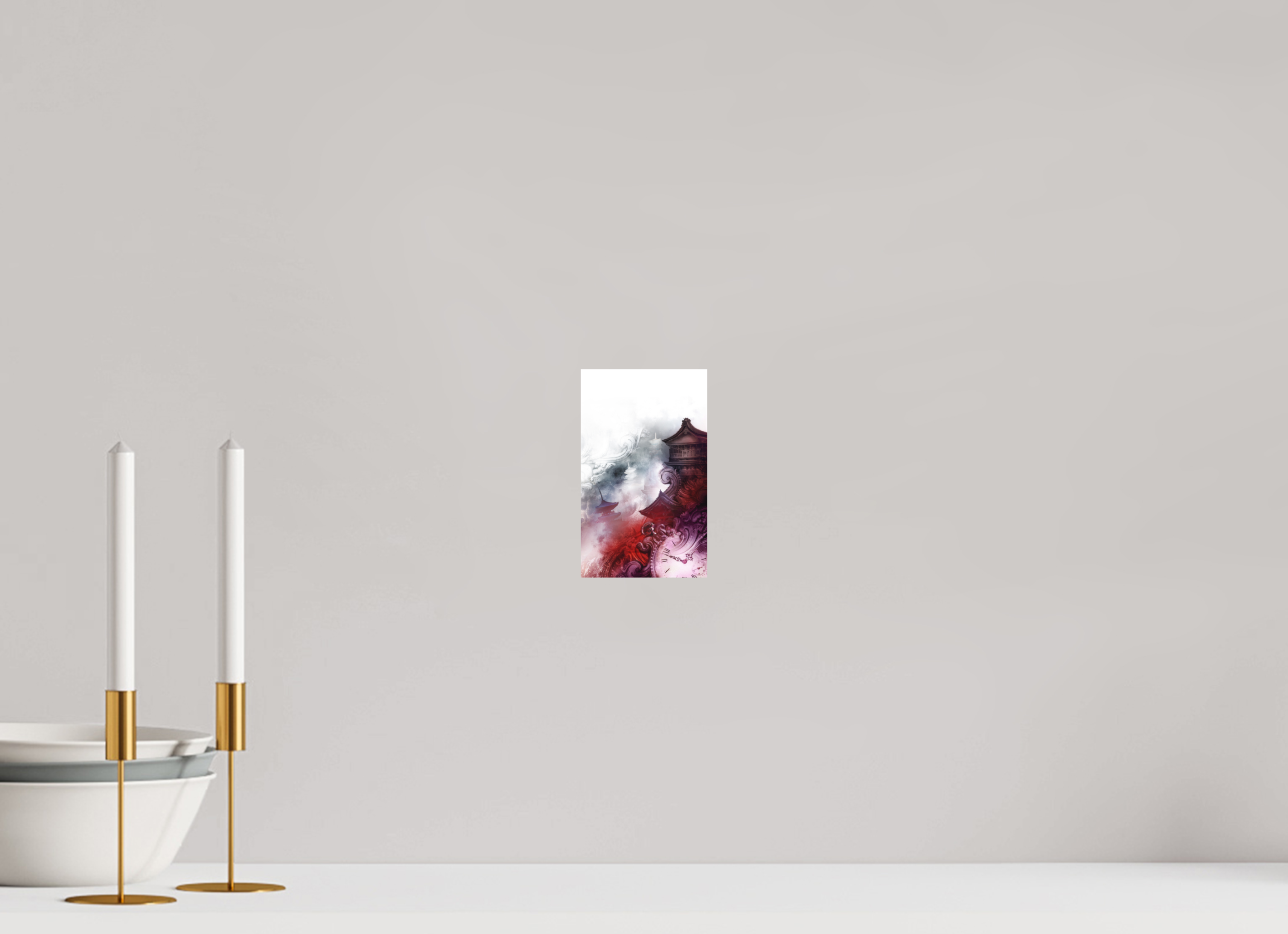 10 x 16,5 cm, Papier Hahnemuhle La Passe-miroir, la tempête des échos