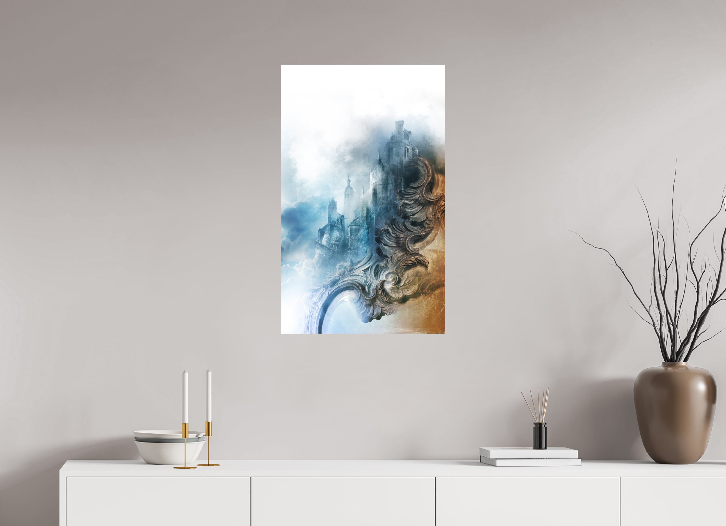 50 x 82,4 cm, Papier Hahnemuhle La Passe-miroir - Les Fiancés de l'hiver