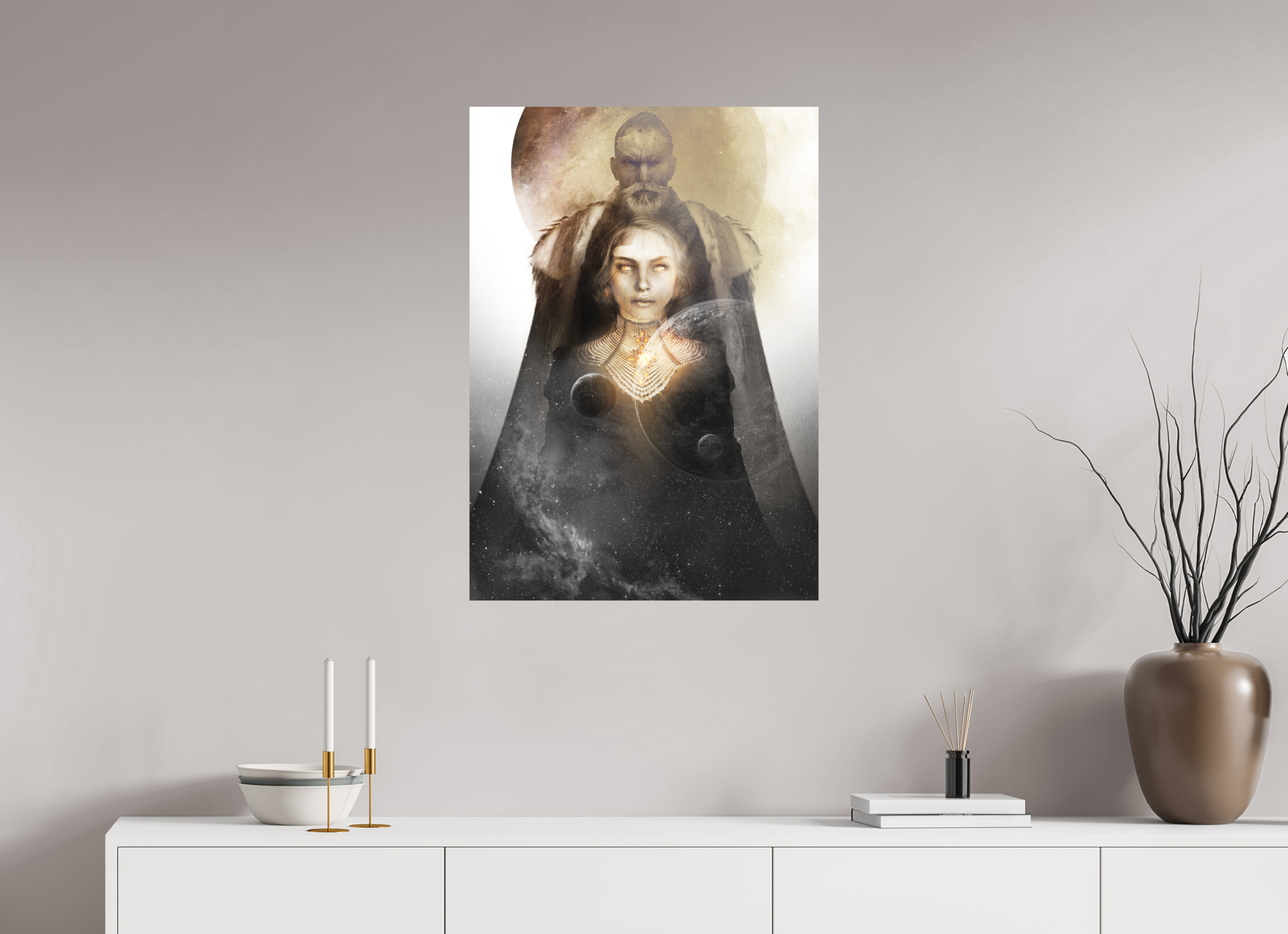 60 x 84,9 cm, Forex Dune - L'empereur Padishah et la Princesse Irulan