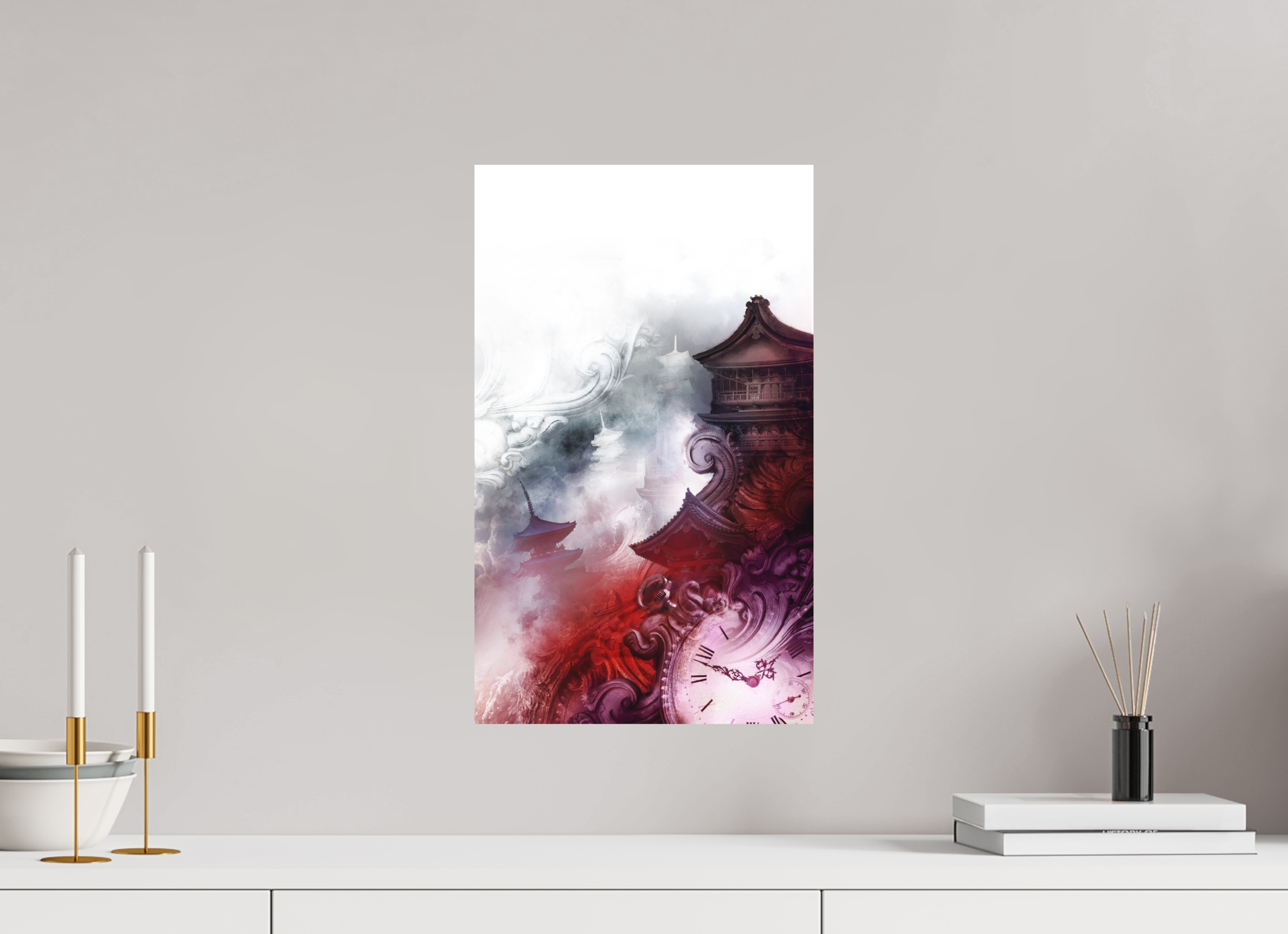 30 x 49,5 cm, Papier Hahnemuhle La Passe-miroir, la tempête des échos