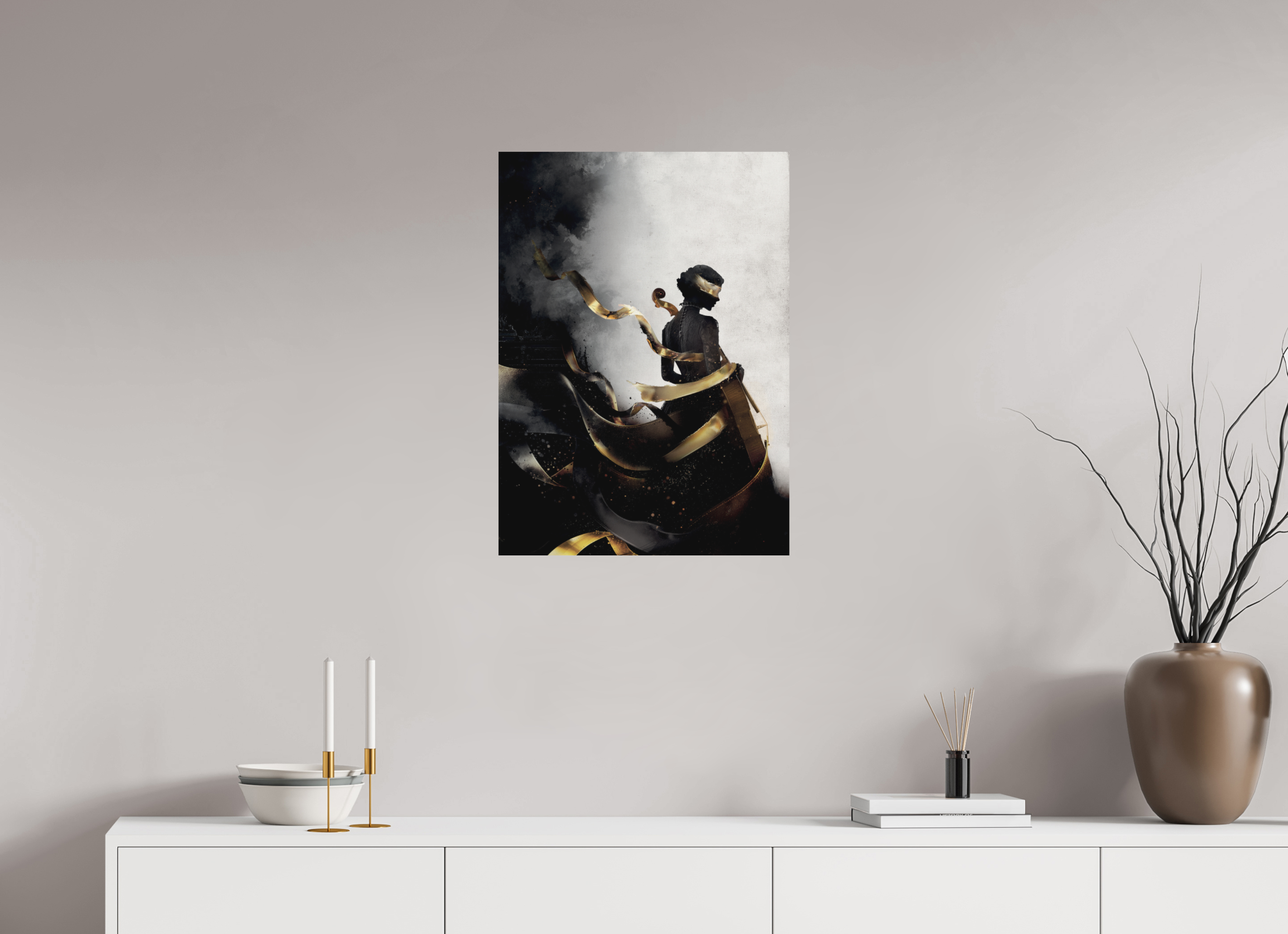 50 x 69,4 cm, Forex L'Ombre et le Musicien