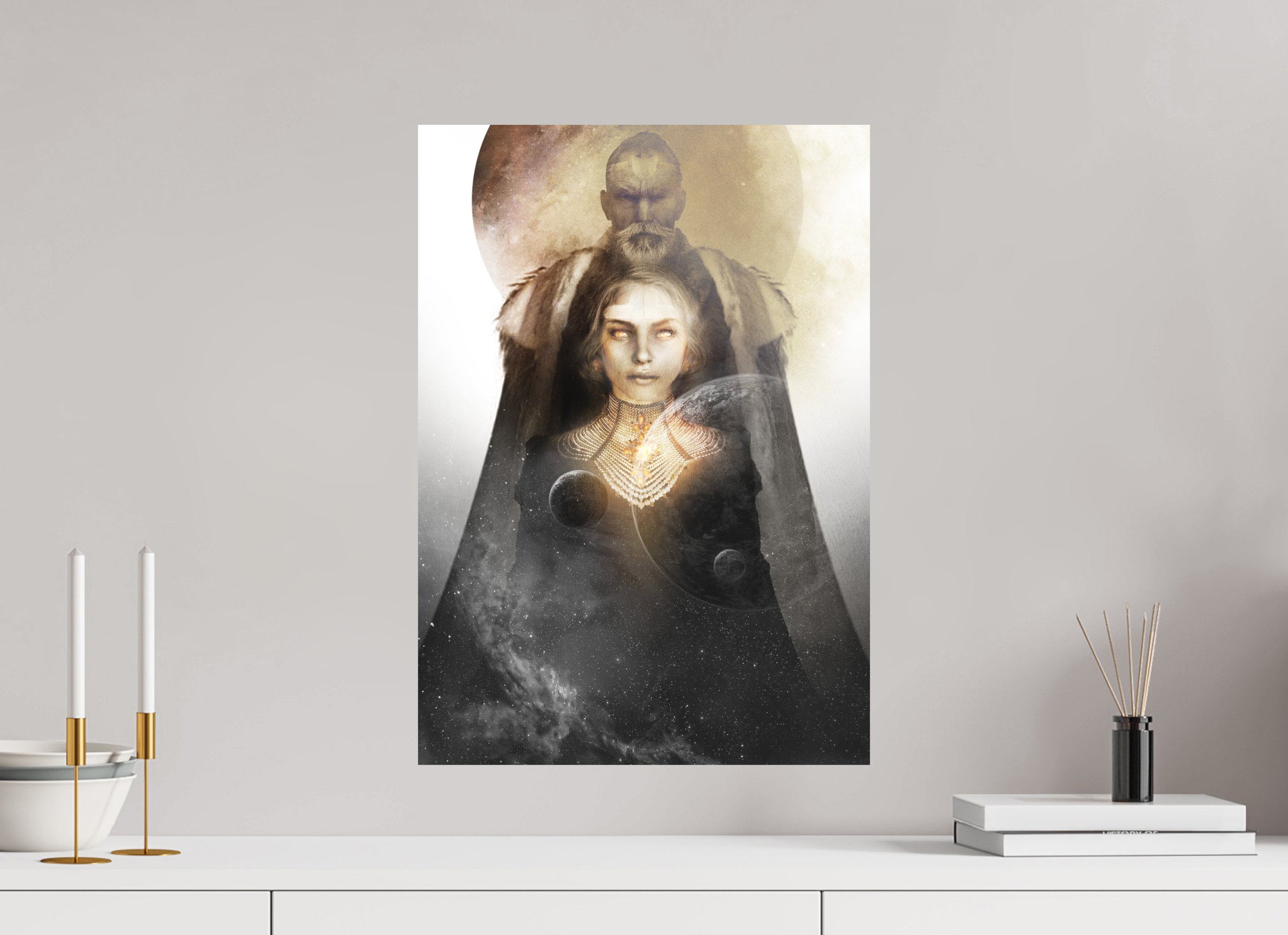 40 x 56,6 cm, Hahnemuhle Dune - L'empereur Padishah et la Princesse Irulan