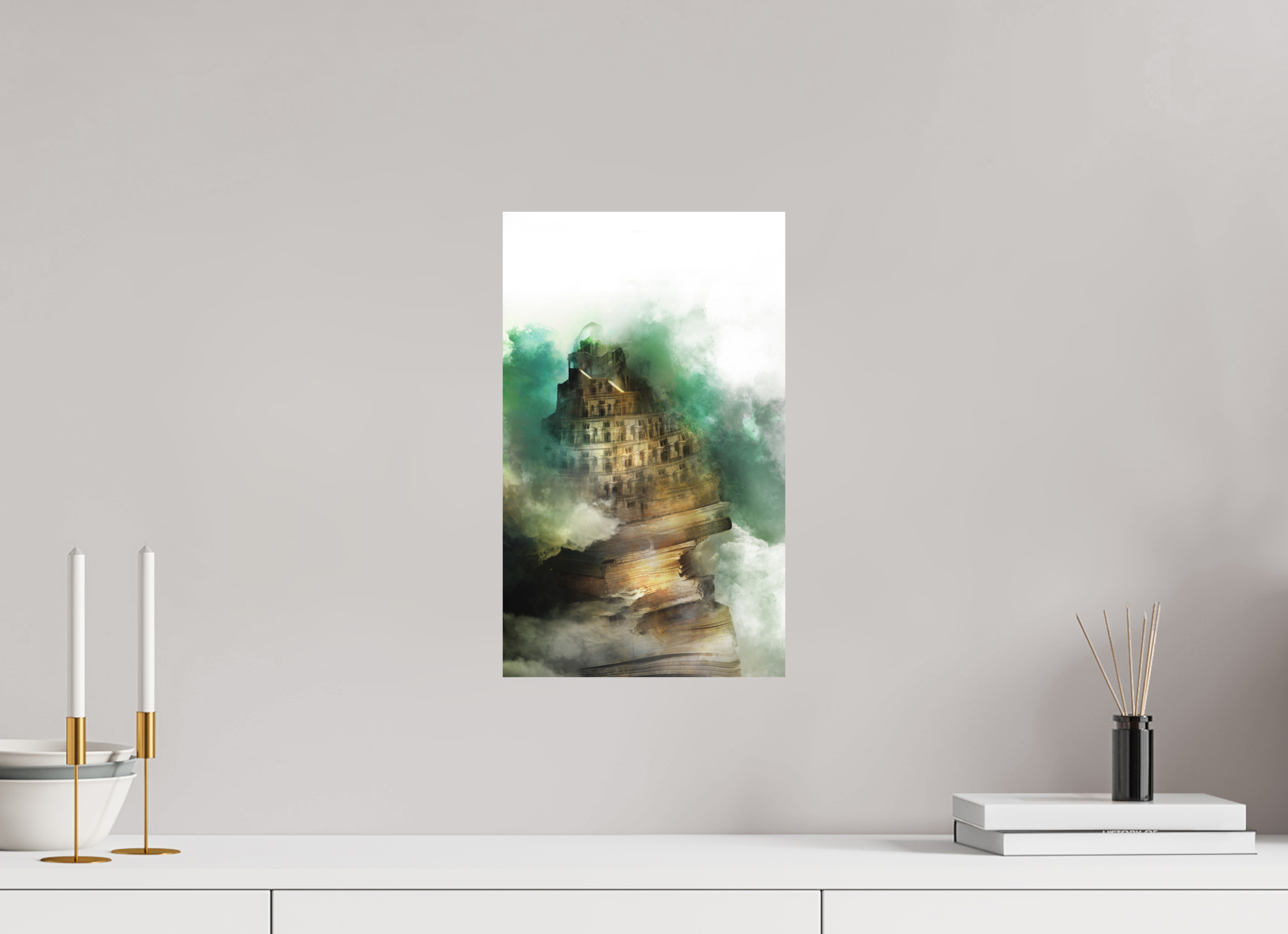 25 x 41,2 cm, Papier Hahnemuhle La Passe-miroir, la mémoire de Babel